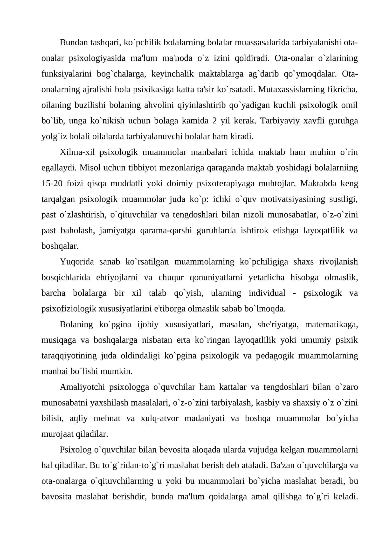 Amaliy psixolog faoliyatining asosiy ko`rinishlari 4