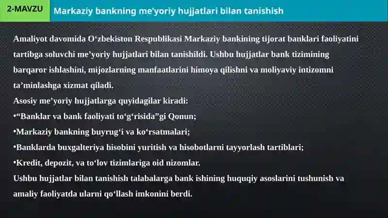 MALAKAVIY AMALIYOT HISOBOTI XALQ BANKI 4
