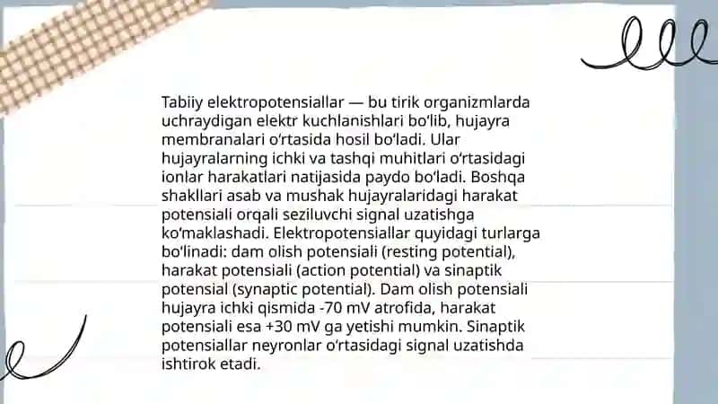 Bialogik trodinamika va elektidiografiya asoslari 4
