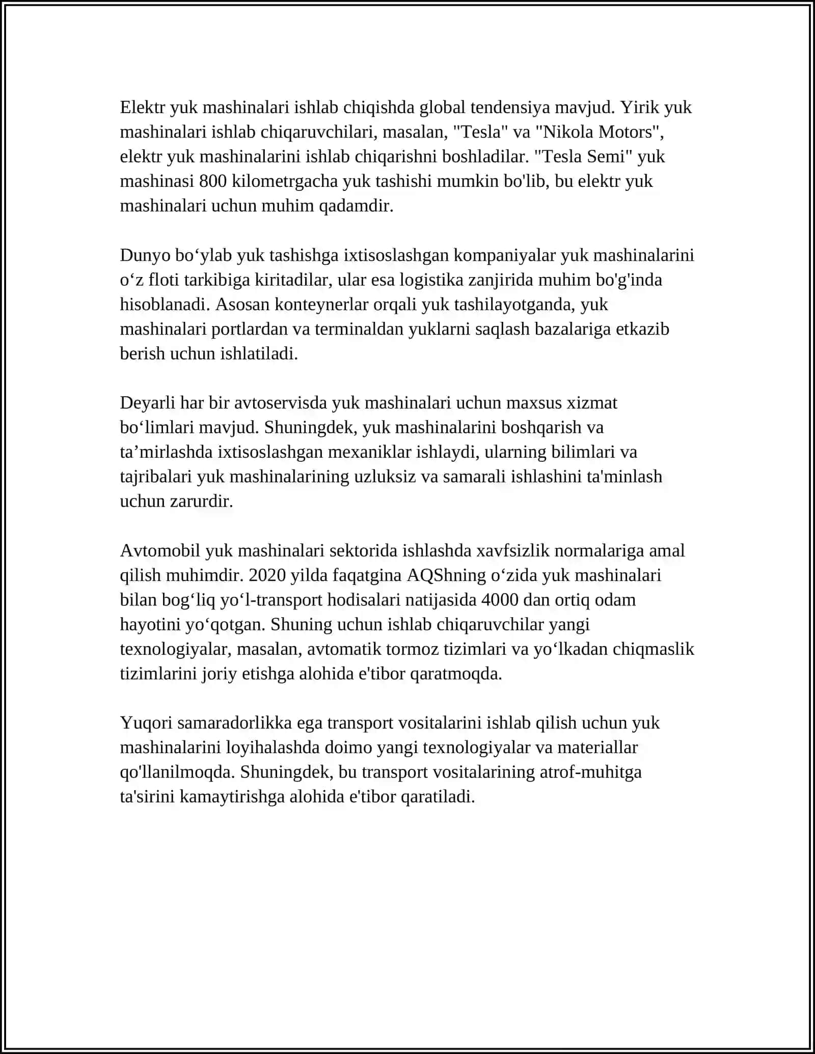 SHAXTA VA KARYERLAR YER YUZASIDAGI TEXNOLOGIK TRANSPORT MASHINALARINING TASNIFI 4