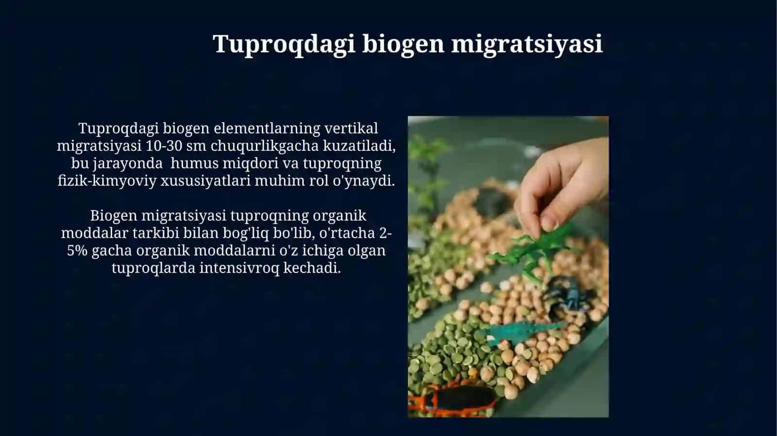 Atomlarning biogen migratsiyasi va biomassa bo'yicha masala va mashqlar tuzish hamdayechish 4