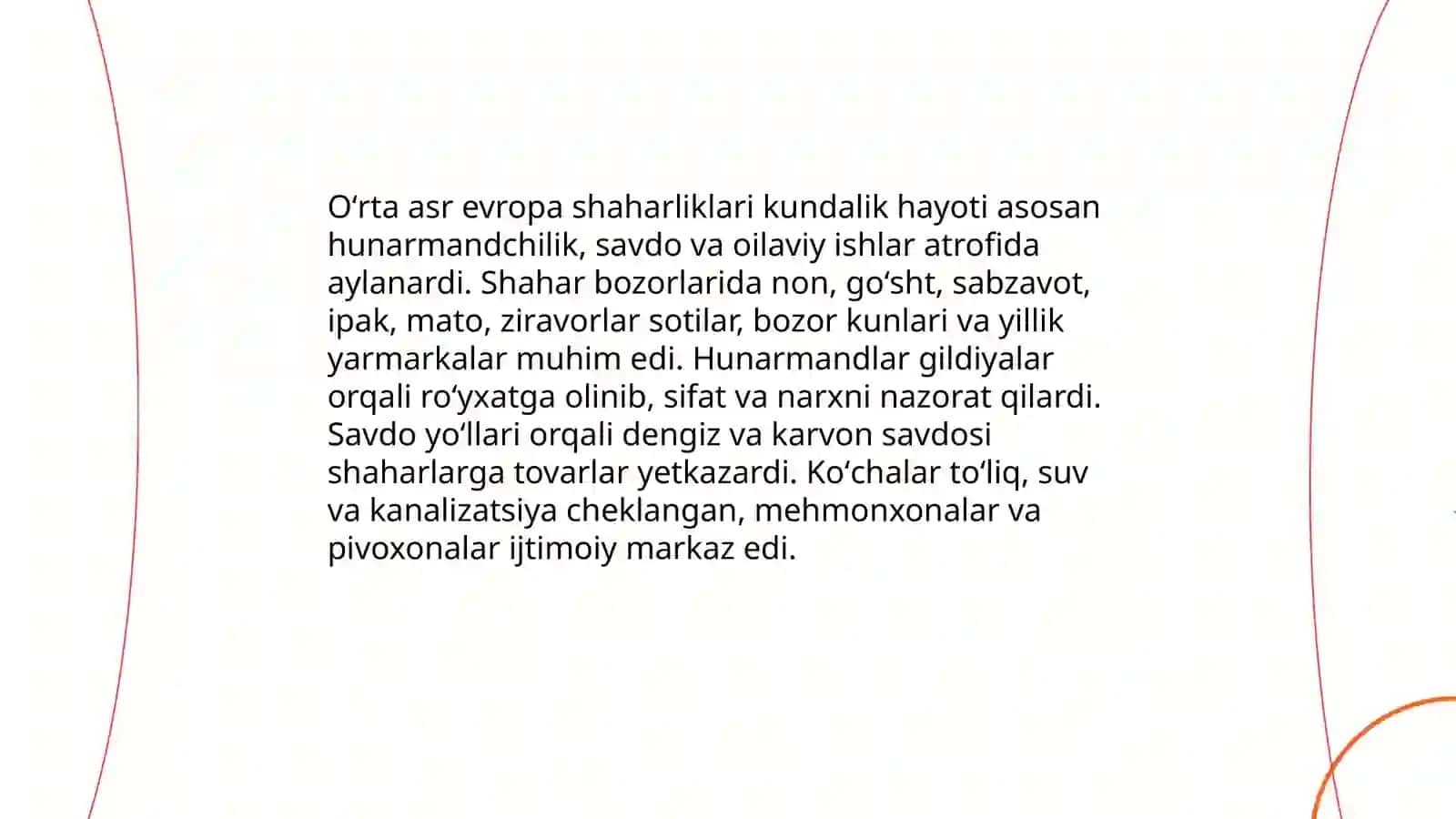 oʻrta asrlarda yevropa aholisining kundalik hayoti 4