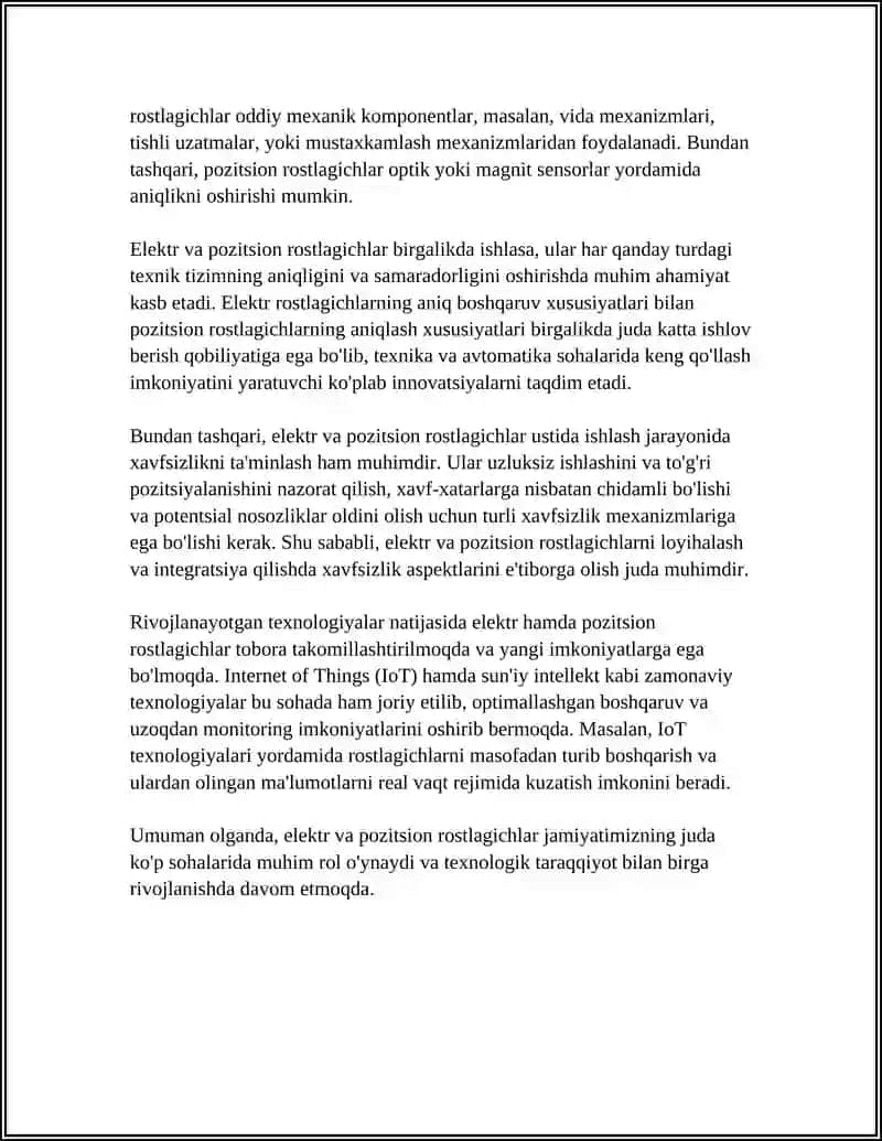 ELEKTR VA POZITSION ROSTLAGICHLAR 4