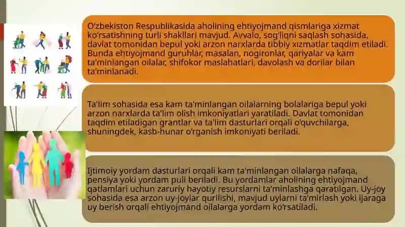 Aholining ehtiyojmand qismiga xizmat koʻrsatishda ijtimoiy sherikchilikning oʻrni. 4