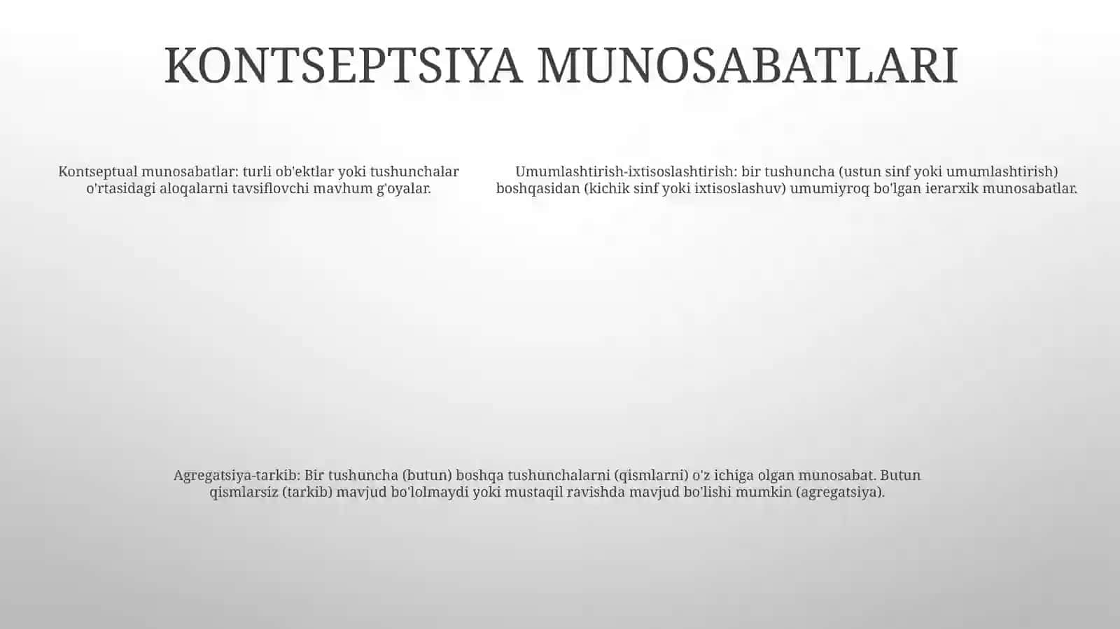 Tushuncha - Predmetlarning Umumiy, Muhim Belgilarini Aks Ettiruvchi Mantiqiy Shakl 4