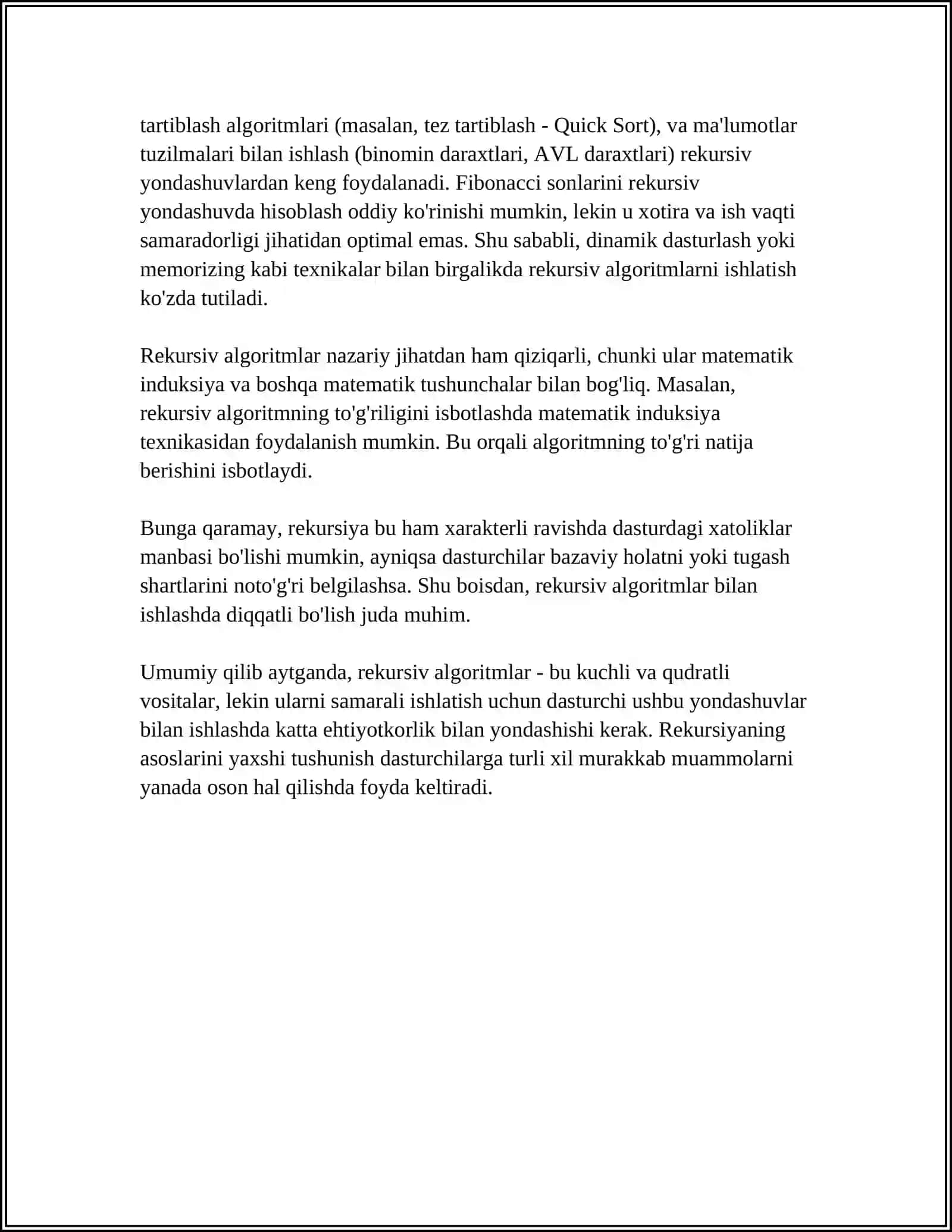 REKURSIV ALGORITMLAR VA ULARNING VAZIFALARI 4