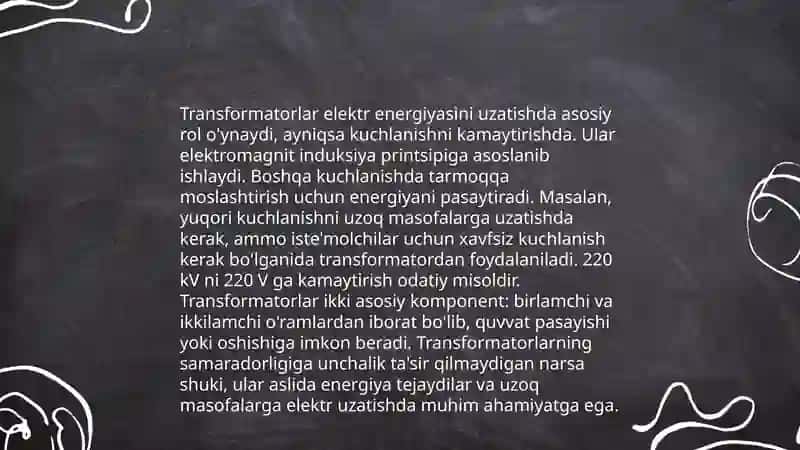 Yuqori kuchlanish tarmoqidan past kuchlanishga oʼtishni, Yuqori kuchlanishdan past kuchlanishga oʼtish taʼminoti 4
