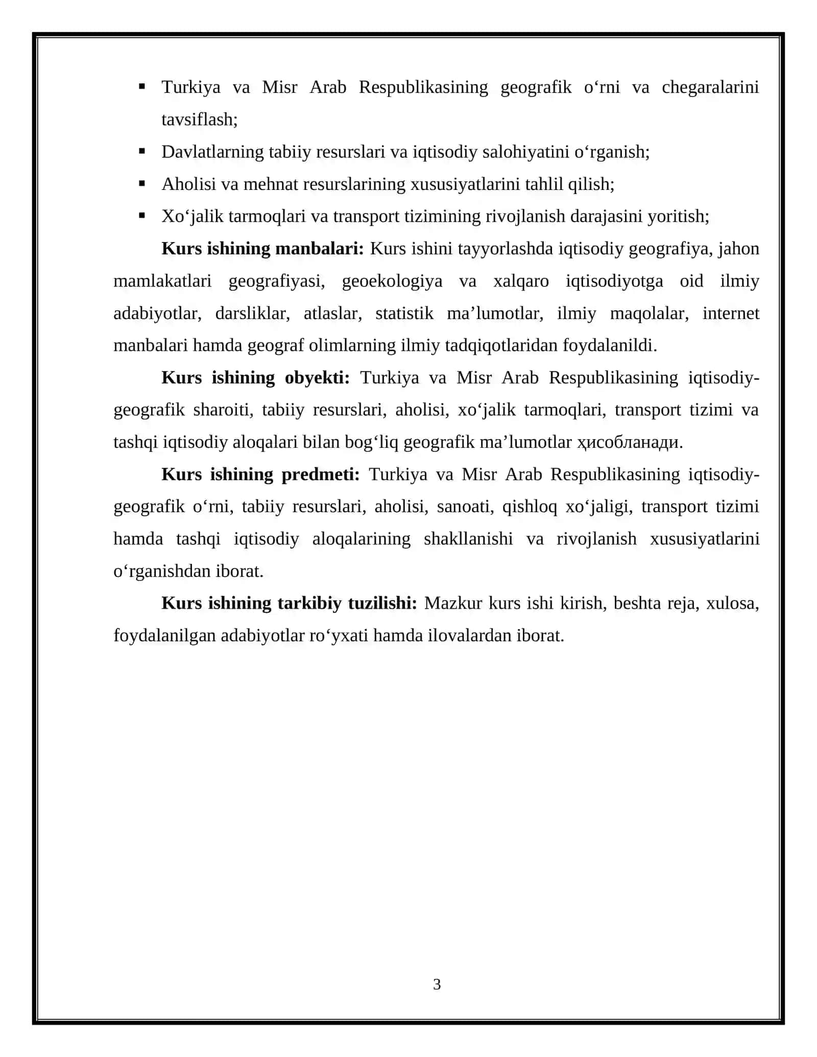 Turkiya va Misr Arab Respublikasiga iqtisodiy geografik tavsif 4