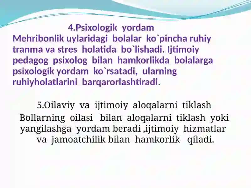 Mehribonlik uylarida ijtimoiy pedagogika 4