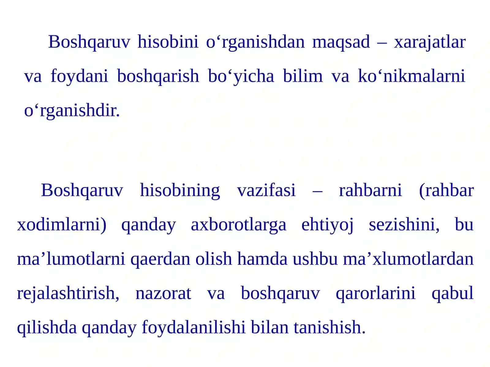 Boshqaruv HISOBI 4