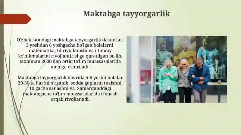 Maktabgacha tarbiya yoshi 4
