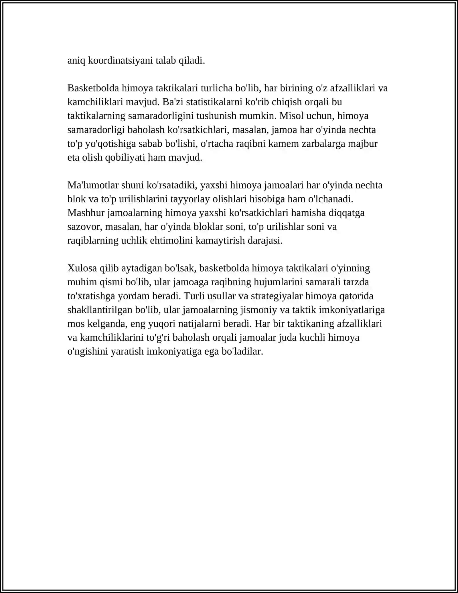 Basketbolda himoyaviy taktika 4