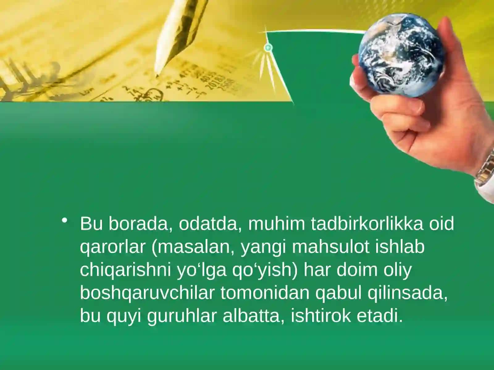 Tadbirkorlik faoliyati shakllari, ularni tashkil etish va boshqarishning bozor tizimi 4