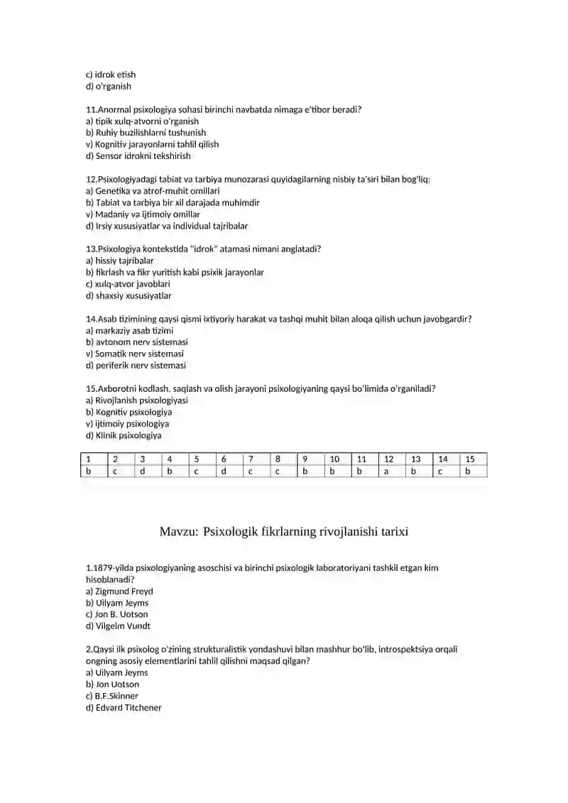 psixologiyaga oid 100 ta test 4