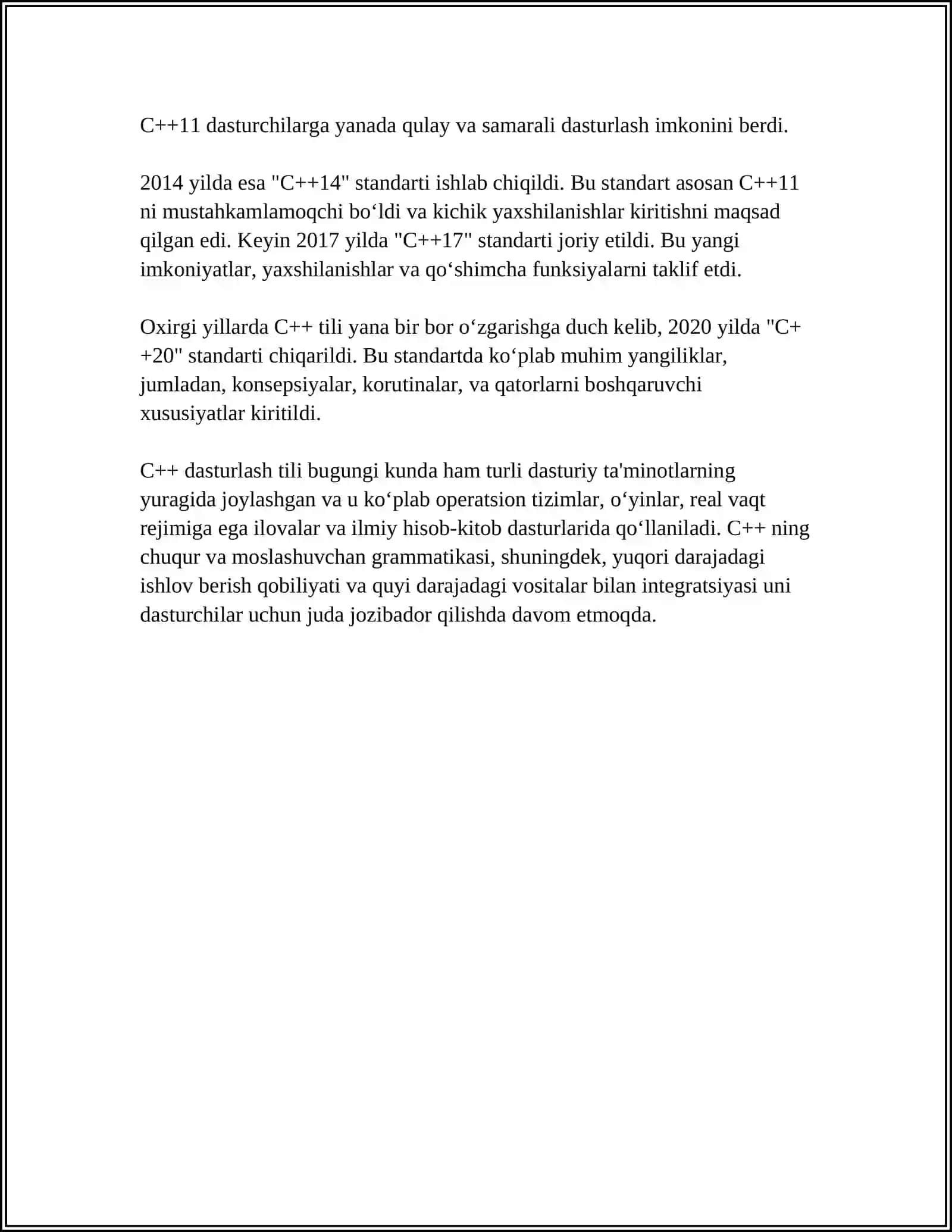 C++ DASTURLASH TILIDA DASTUR KOMPILYATSIYASI VA KOMPILYATOR TURLARI 4