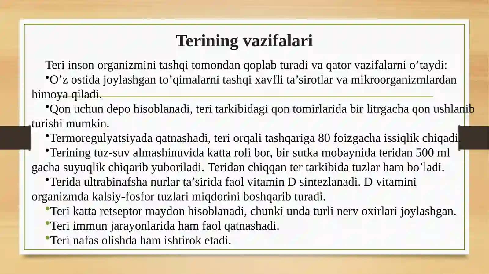 Terivauning xosilalari 4