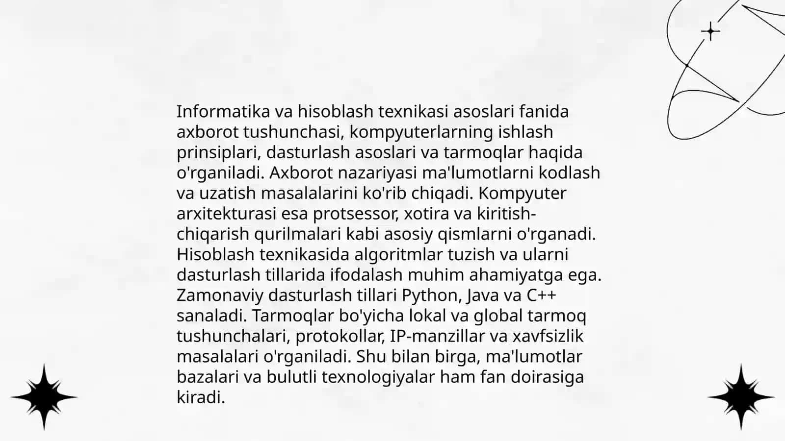 Sodda masalalarni yechishdan axborot texnologiyalaridan foydalanishni o'rgatish - Bozorboyeva Mavluda 4