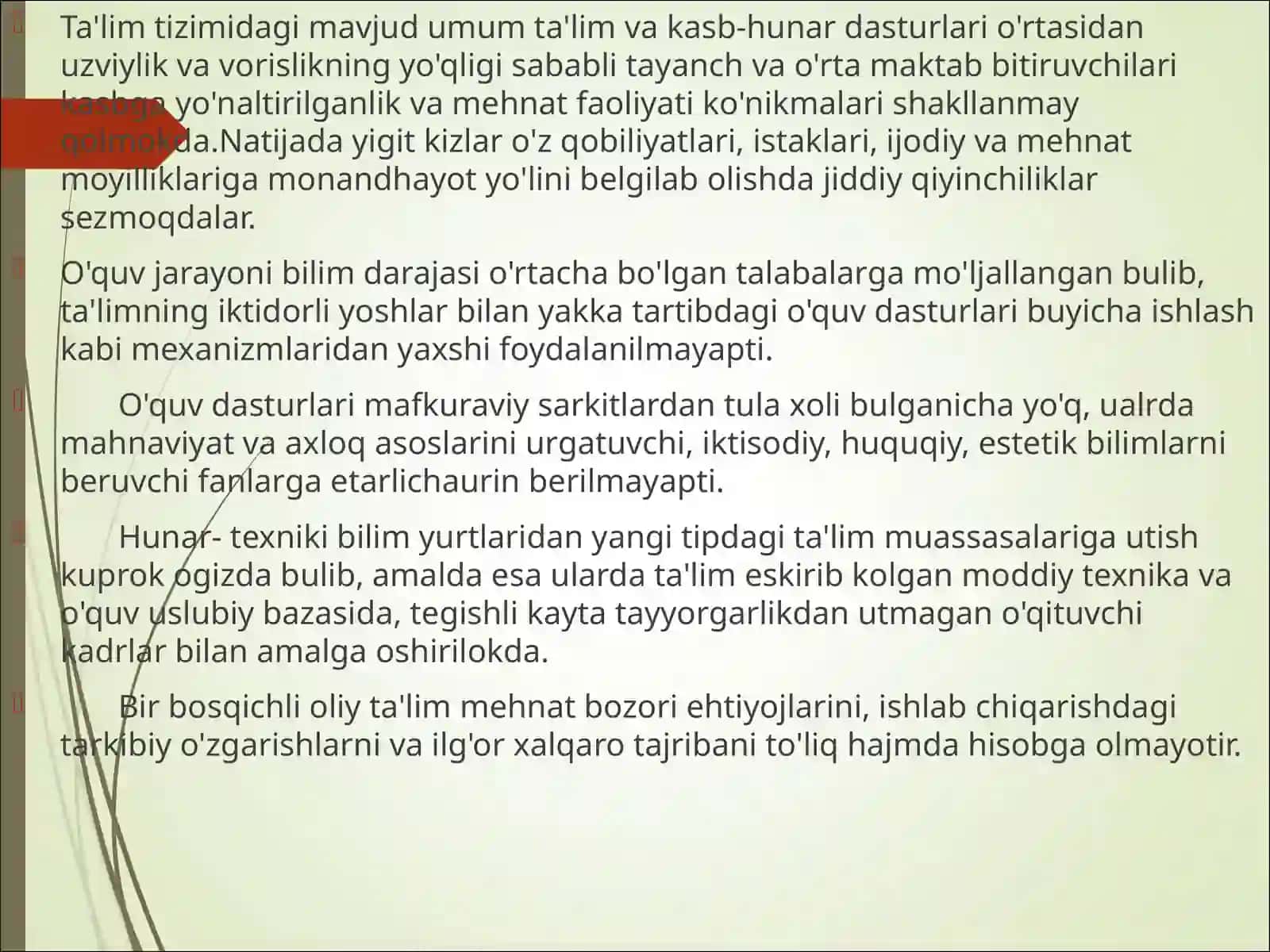 O’ZBEKISTON-FINLANDIYA INSTITUTI BURXONOVA ZINNURAXON TA'LIMTO'G'RISIDA» GI QONUNNI O’RGANISH 4