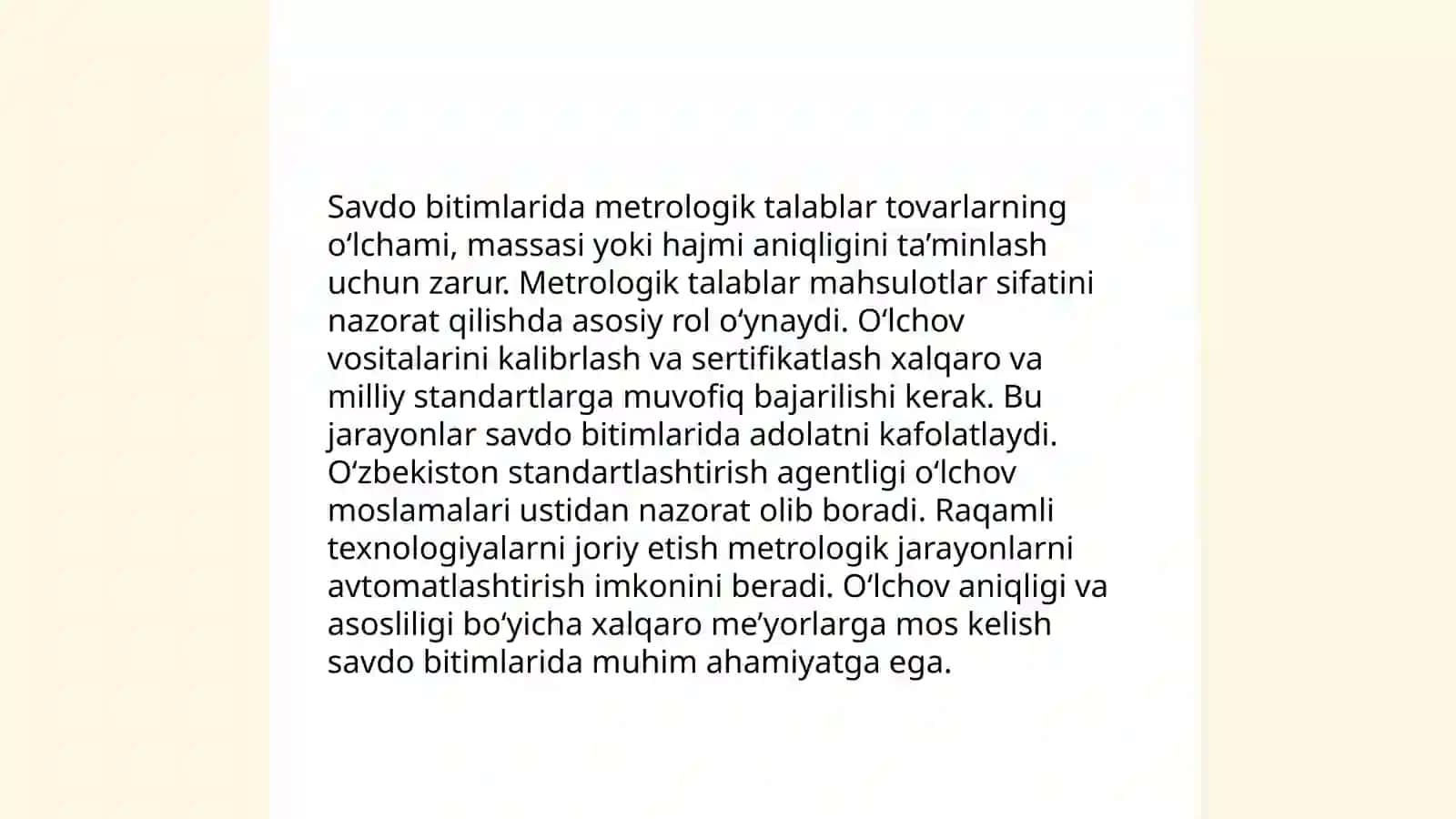 Xalqaro iqtisodiy aloqalarda metralogiyaning roli 4