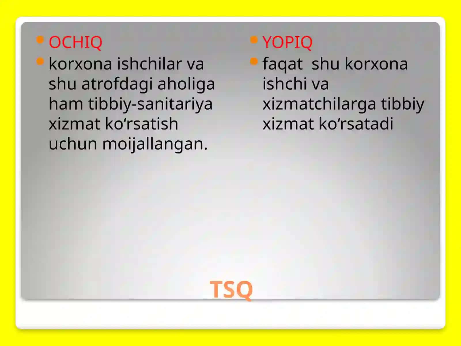Ishchilarni tibbiy ko'rikdan o'tkazish va tashkil qilish 4