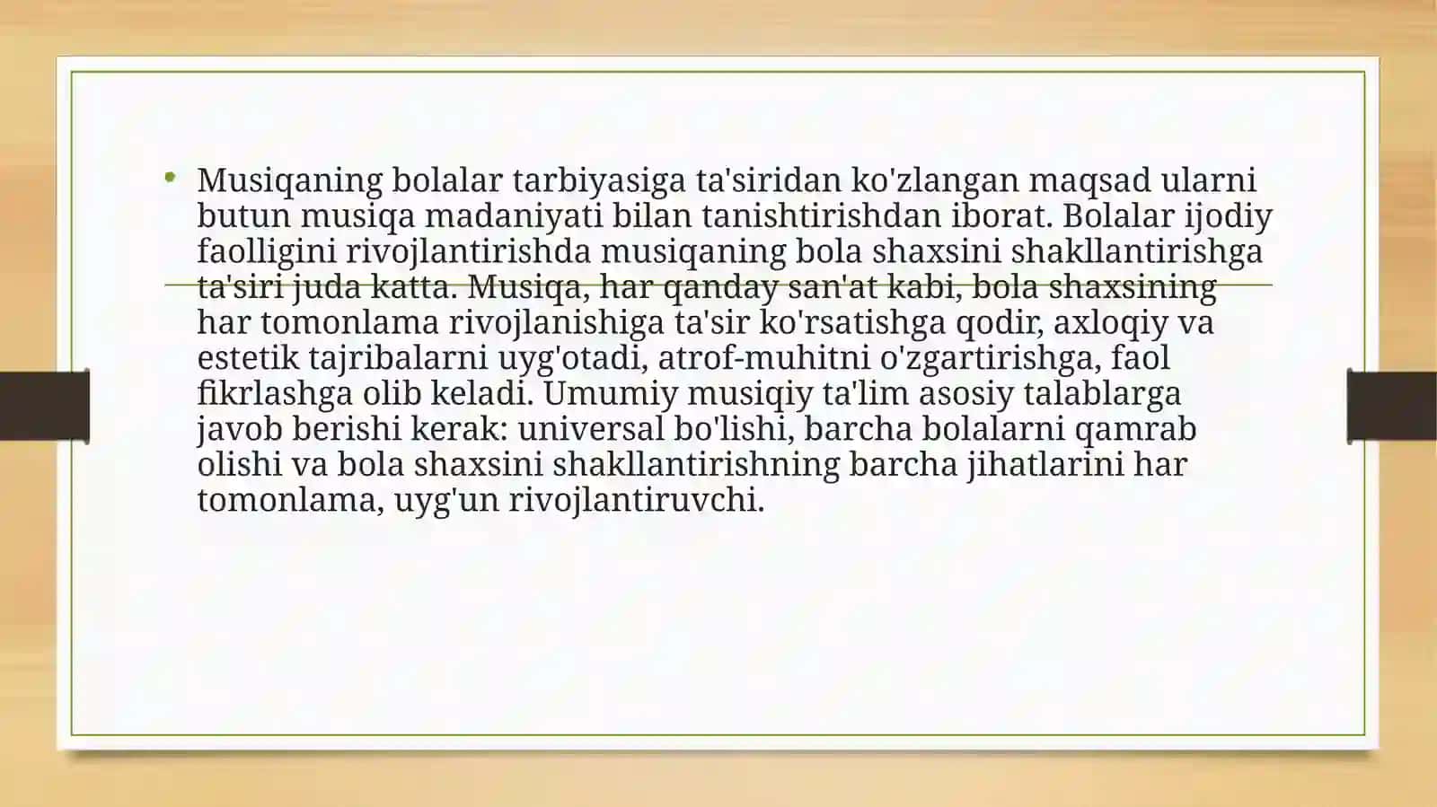 Bolalar hayotida musiqaning o’rni va roli 4