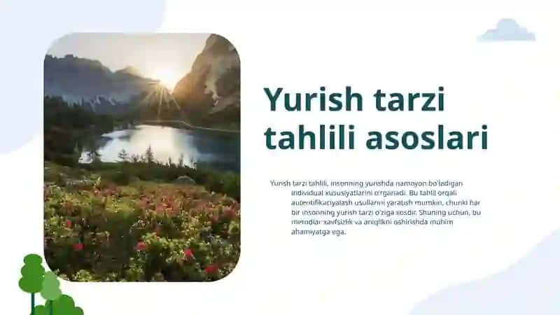 Odamning yurish tarzi orqali autentifikaciyalash usullarining tahlili 4