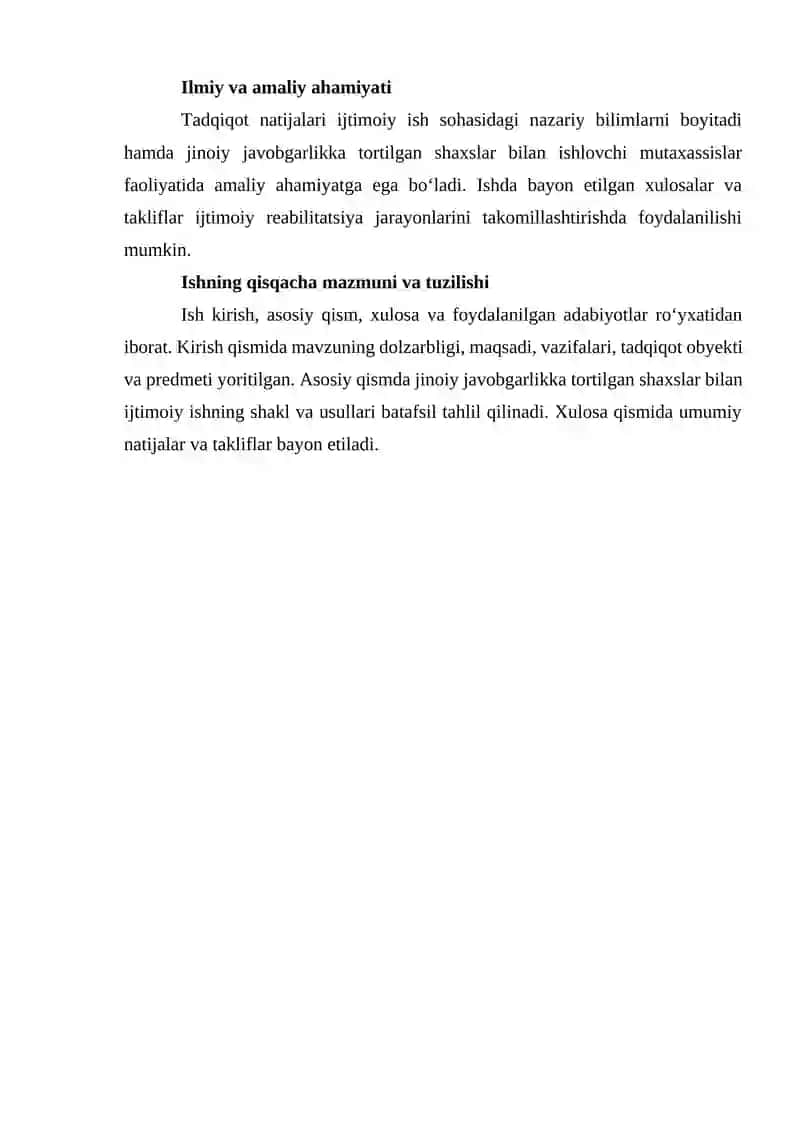 Jinoiy javobgarlikka tortilganlar shaxslar bilan ijtimoiy ishning asosiy shakl va usullari 4
