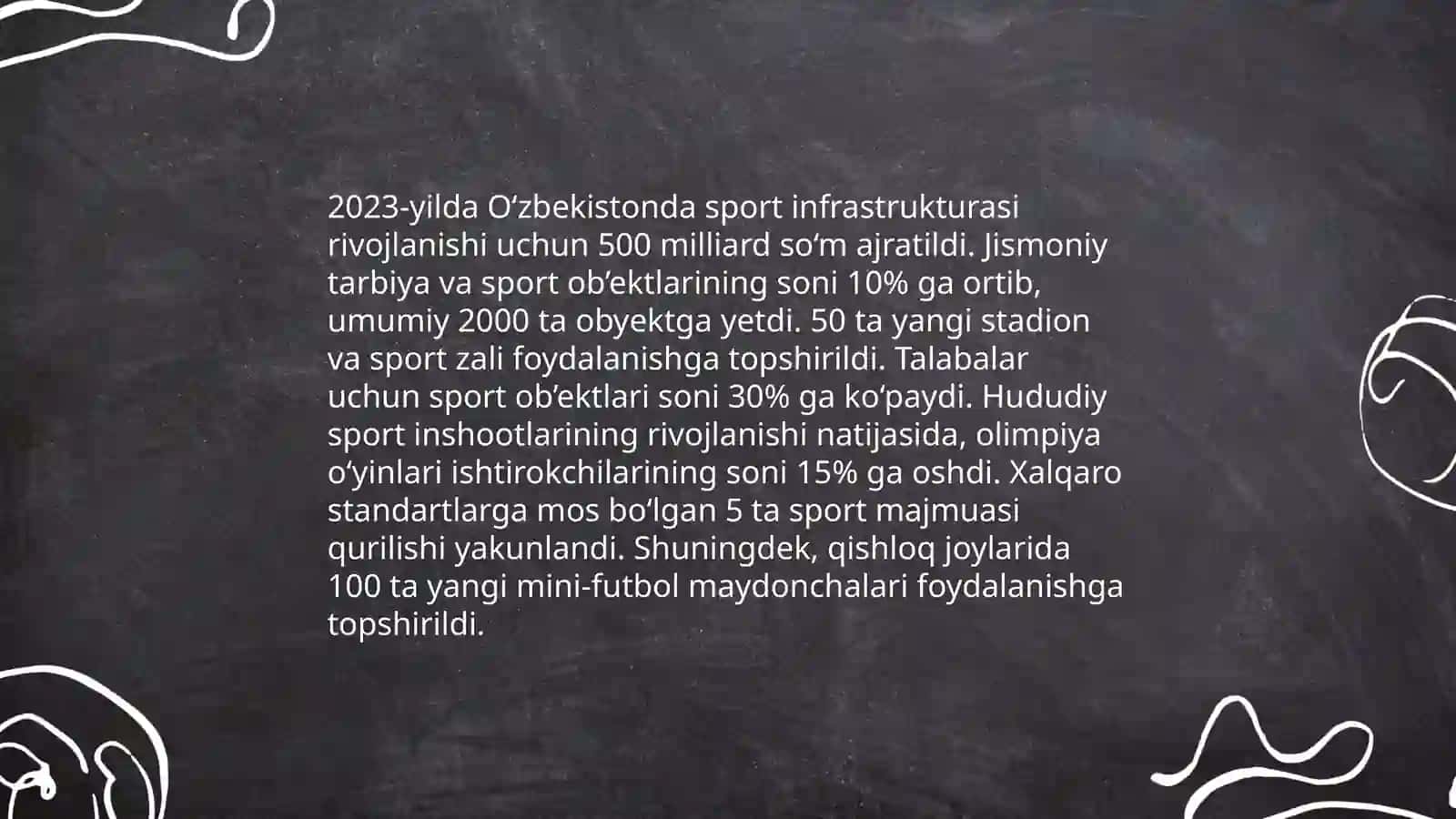 Oʻzbekiston Respublikasida jismoniy tarbiya va sportning rivojlanishi 4