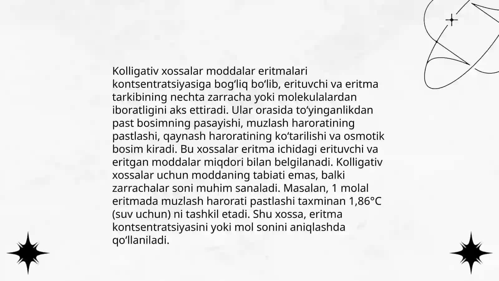 Eritmalarning kolligativ xossalari 4