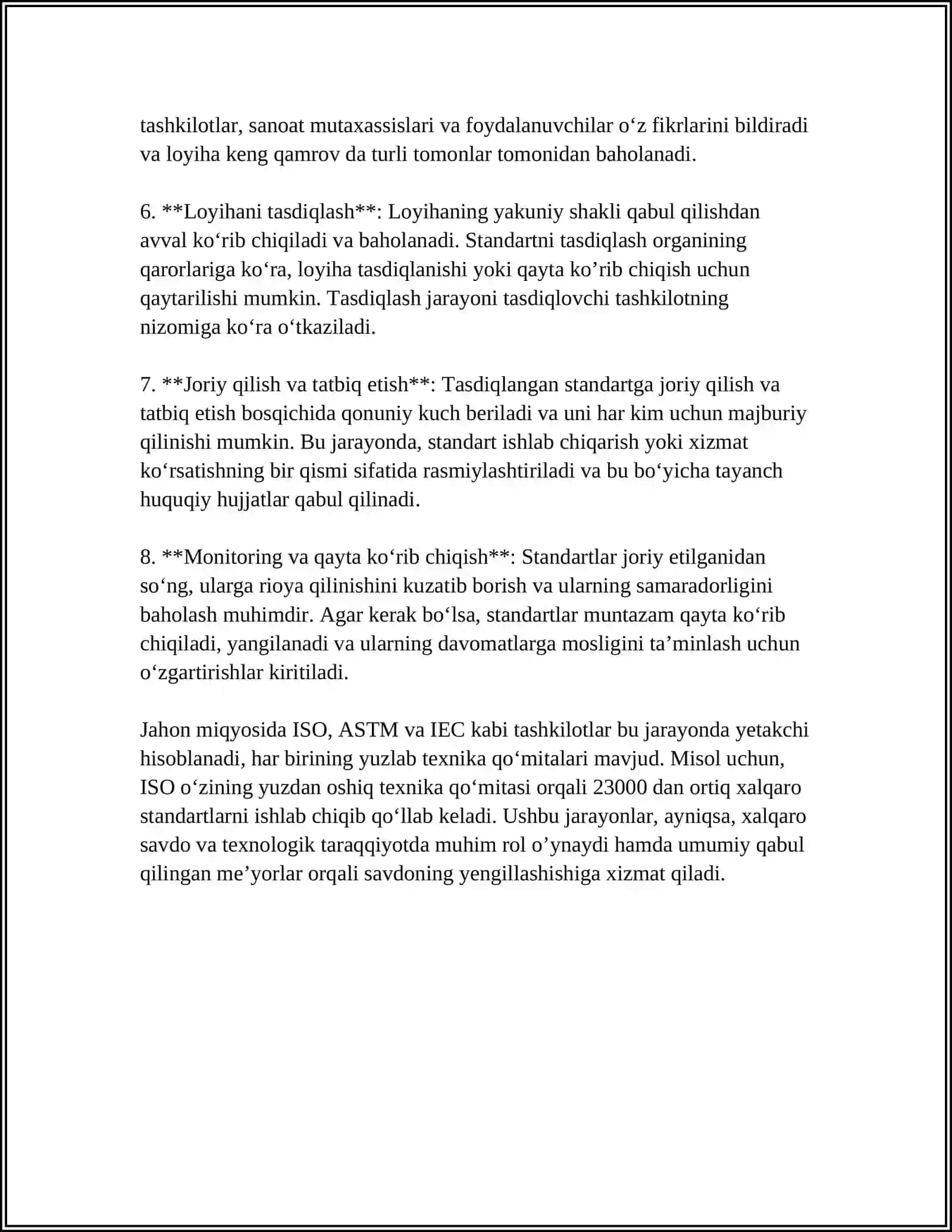 STANDARTLARNI ISHLAB CHIQARISH VA DAVLAT RO'YXATIDAN ÒTKAZISH TARTIB QOIDALARI 4