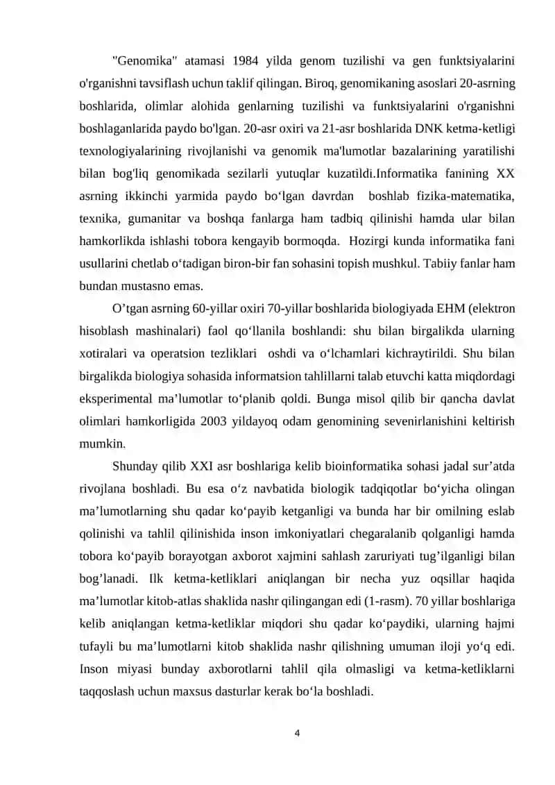 genetikaning shakllanishi va rivojlanish bosqichlari 4