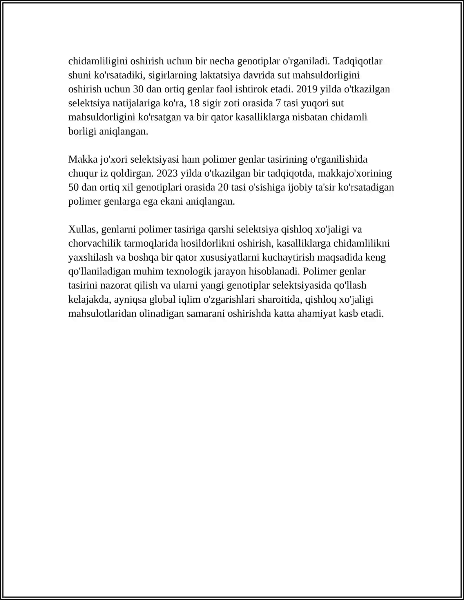 GENLARNING POLIMER TASIRINI SELEKSIYADA ISHLATILISHI 4