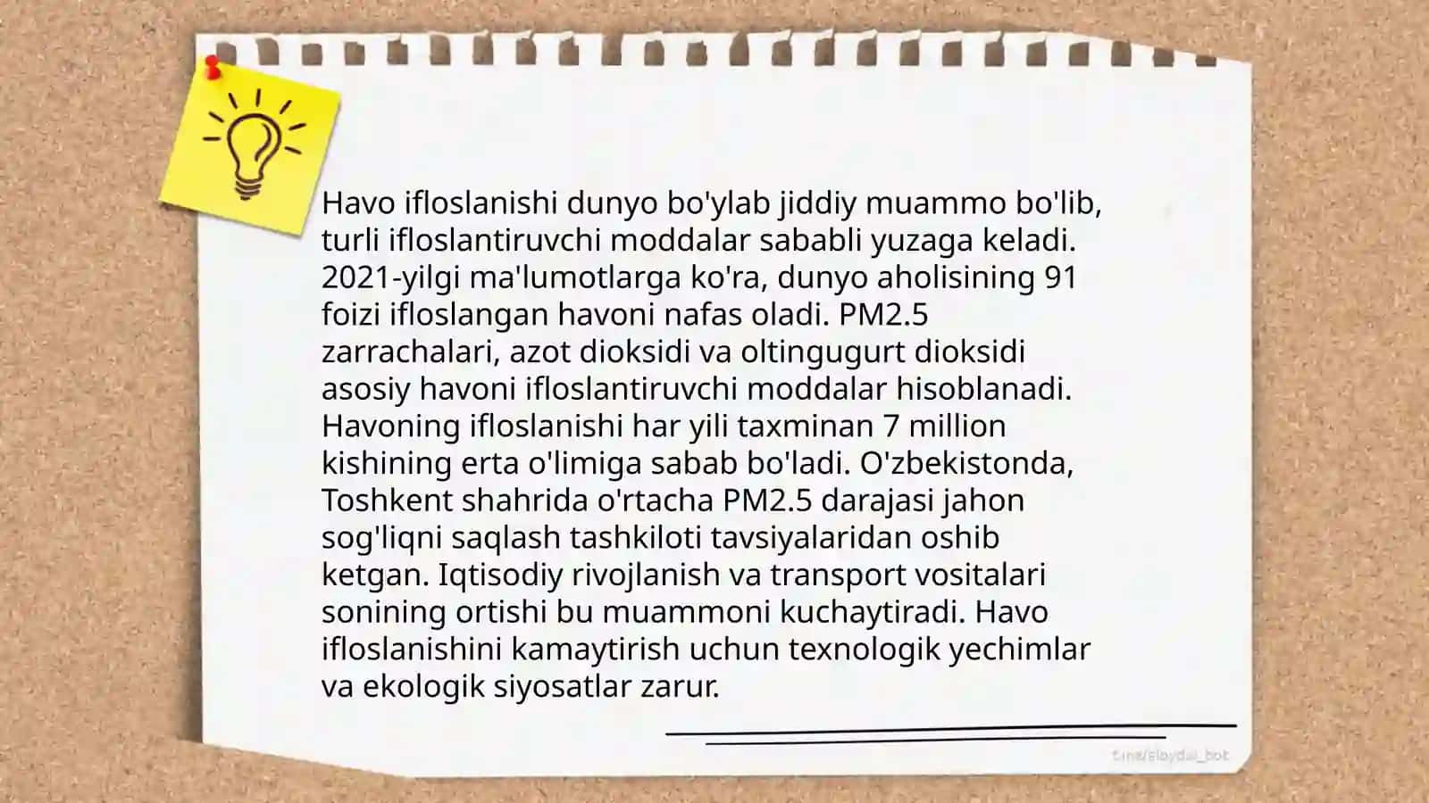 Environmental problems Faridkhan Khulmurodov Abdurafikhovich 4