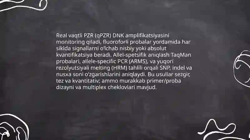 Odam genotipini tadqiq qilishning molekulyar-genetik metodlari 4