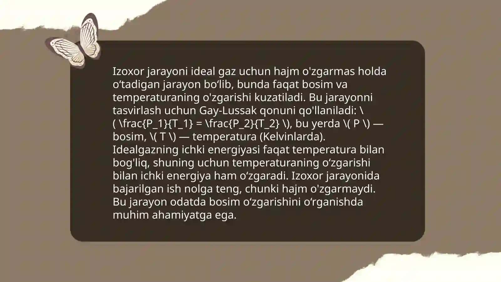 Ideal gaz holat tenglamasi izojarayonlar 4