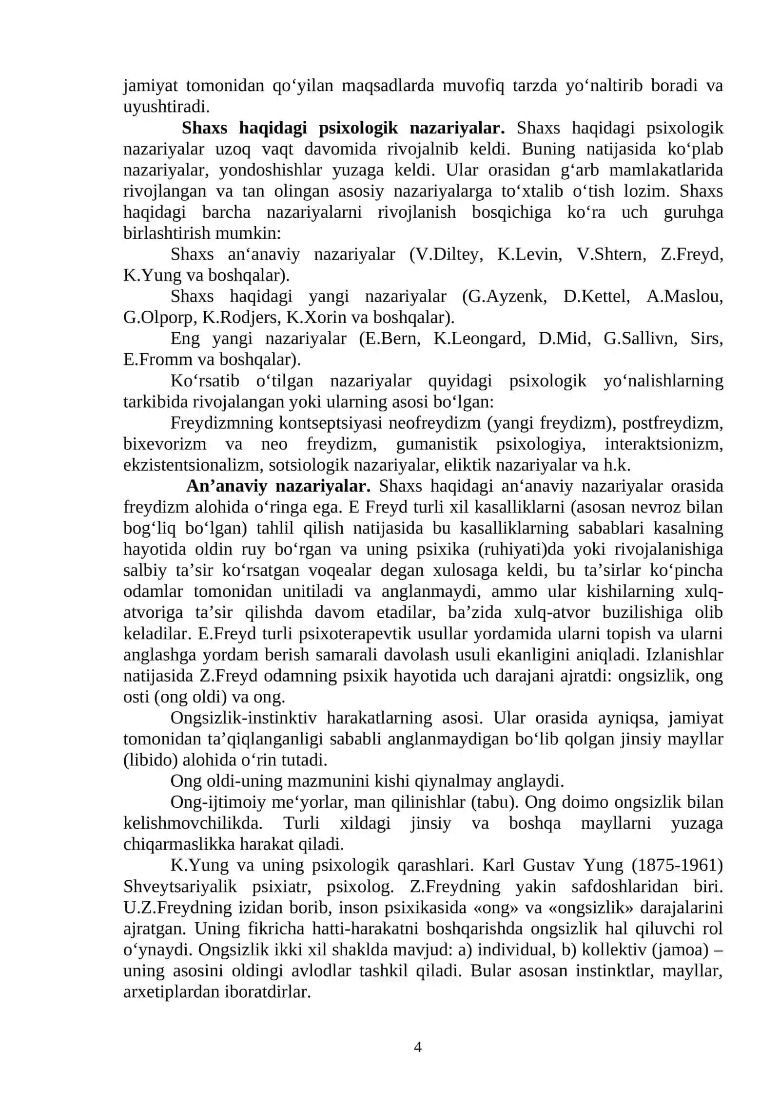 Shaxsning psixologik xarakteristikasi, psixologiyada shaxs tushunchasi 4