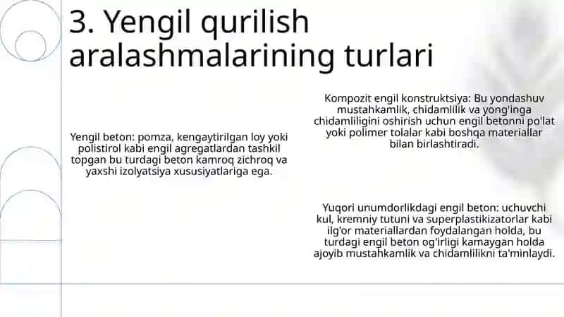 Yengil O'Ta Yengil Va Kompozit Qurilish Qorishmalari Tayorlash Va Ishlatish Istiqbollari 4