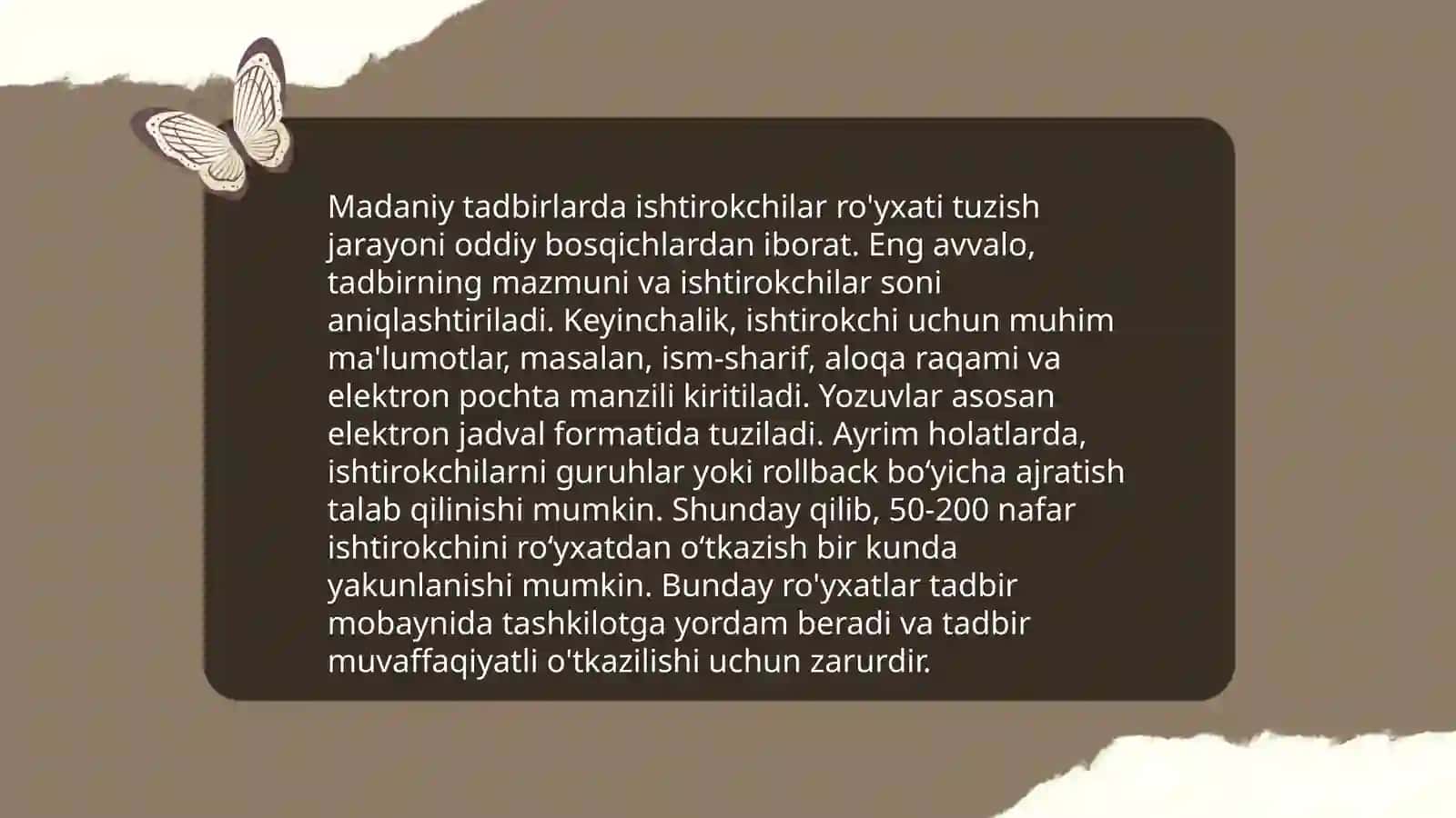 Madaniy tadbirlarda hujjatli materiallar sintezi 4