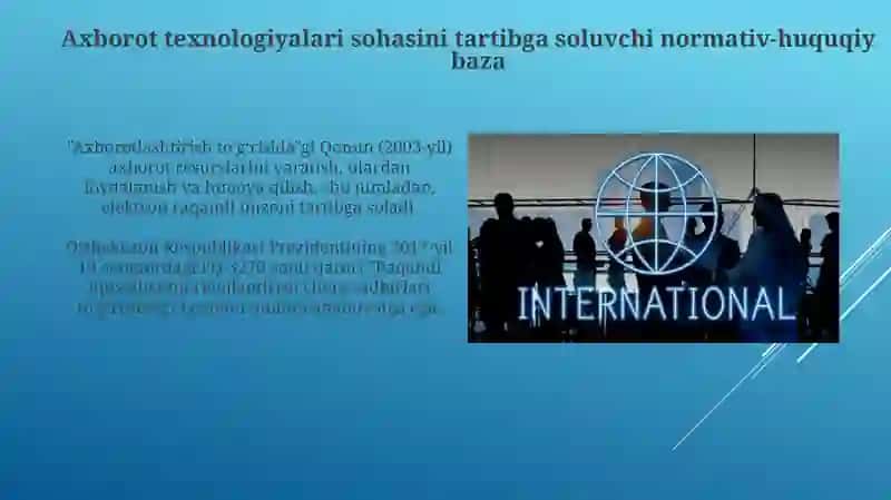 O'zbekistonda axborot texnologiyalarini rivojlantirishning iqtisodiy-huquqiy asoslari 4