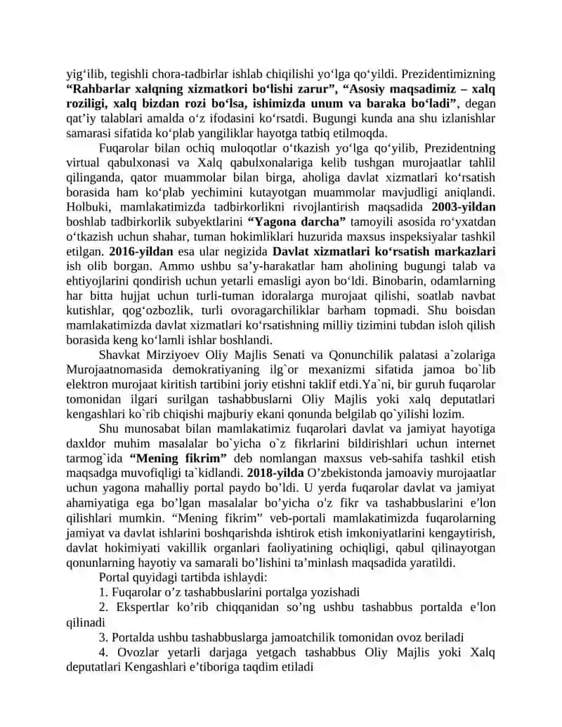 Yangilanayotgan O`zbekiston: milliy tiklanishdan – milliy yuksalish sari 4