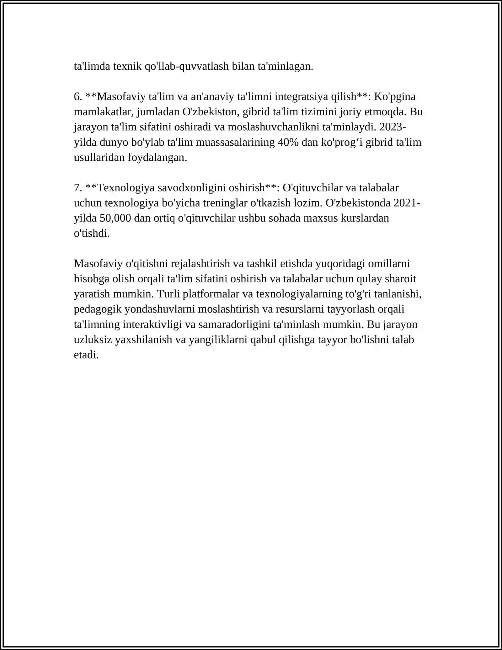 PEDAGOGIK KOMPETENTLIKNI SHAKLLANTIRISHDA MASOFAVIY O'QITISH TEXNALOGIYALARI 4