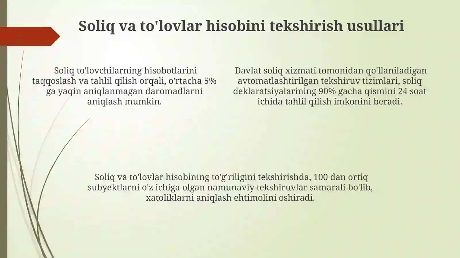 Davlat Soliq Organlarining Soliq va To'lovlar Hisobini Yaxshilashdagi Rolini O'rganish 4