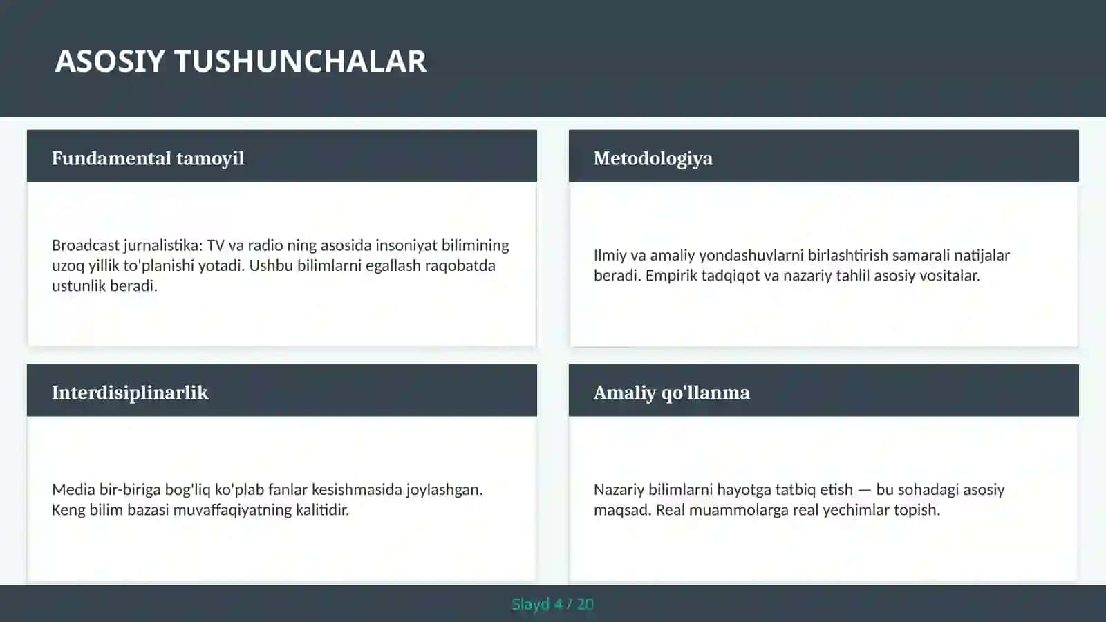 Broadcast jurnalistika: TV va radio 4