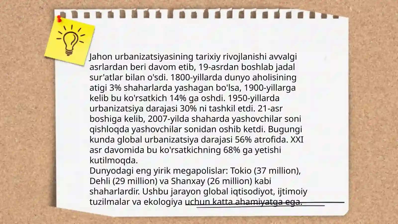 Jahon urbanizatsiyasi va uning mintaqaviy xususiyatlari 4