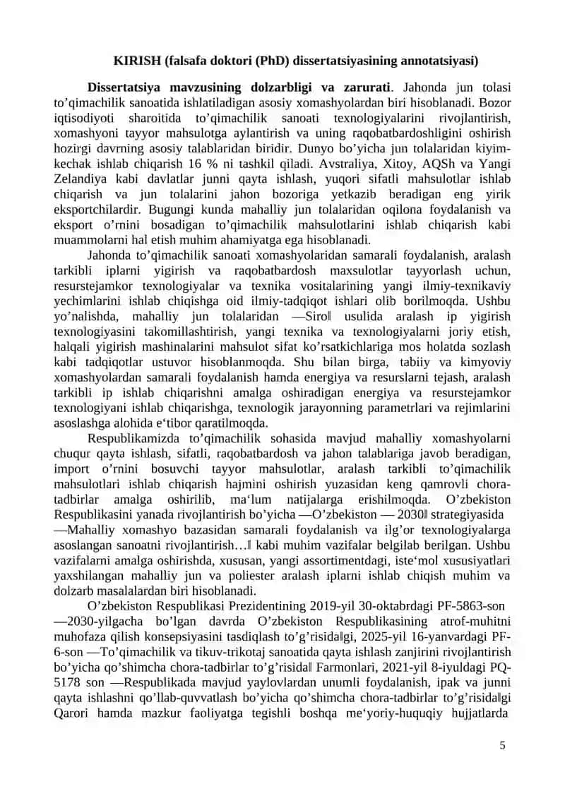MAHALLIY JUN TOLALARIDAN “SIRO” USULIDA ARALASH IP YIGIRISH TEXNOLOGIYASINI TAKOMILLASHTIRISH 4