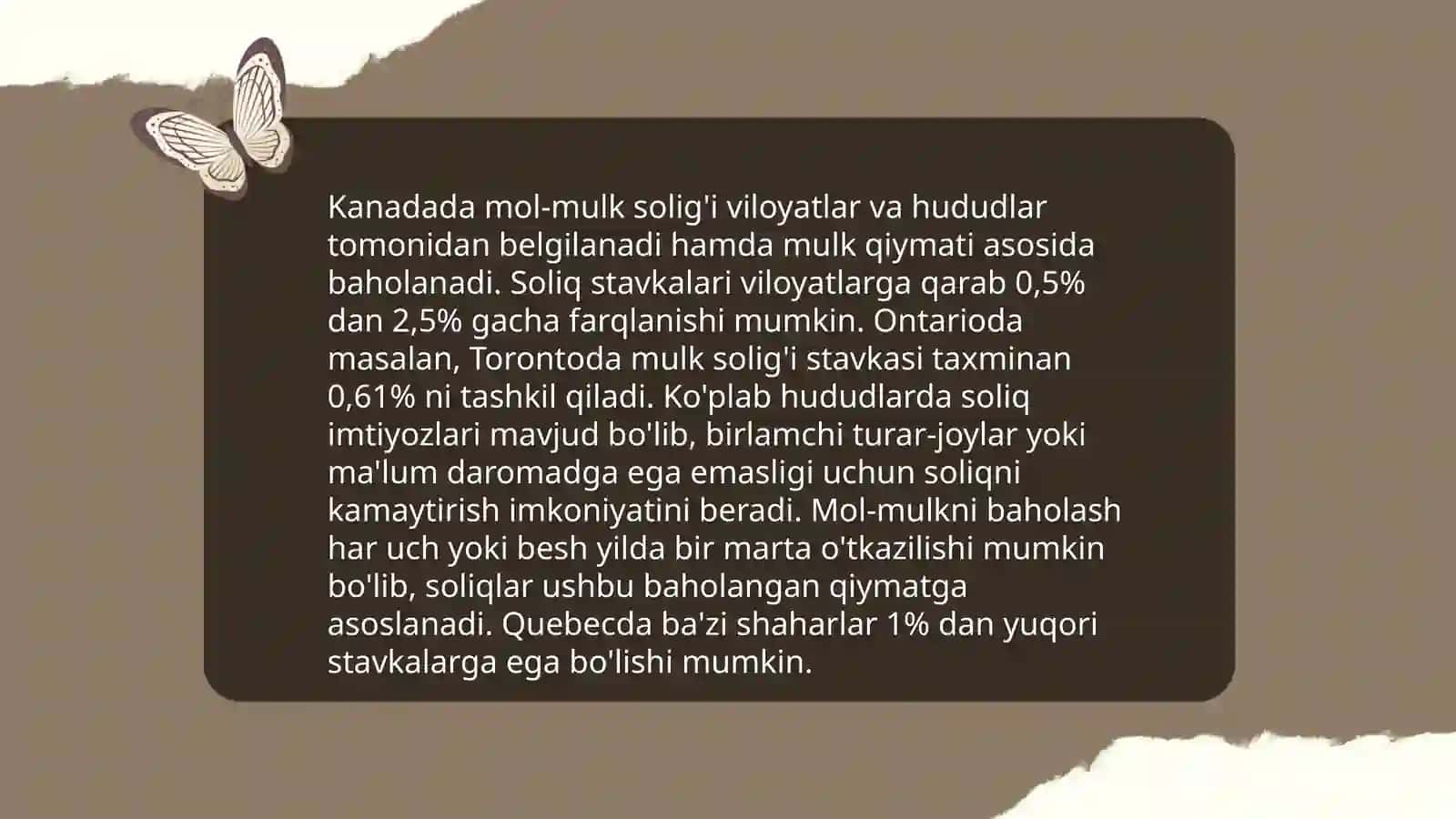 Kanada molk mulk soligi 4