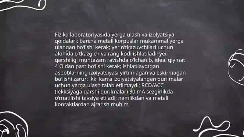 Elektr jihozlar va ularni ishlatish yoʻriqnomalari 4