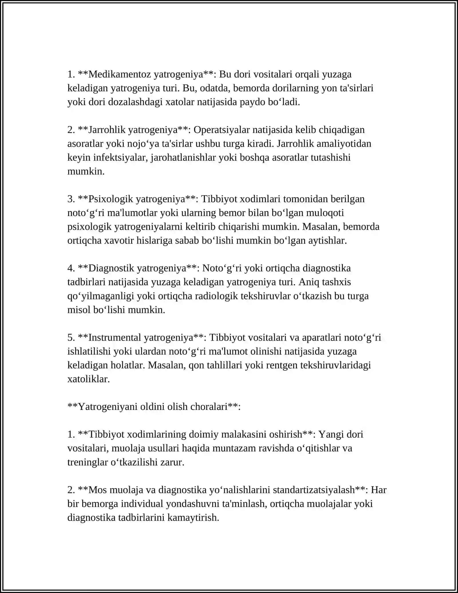 Yatrogeniya tushunchasi va turlari 4