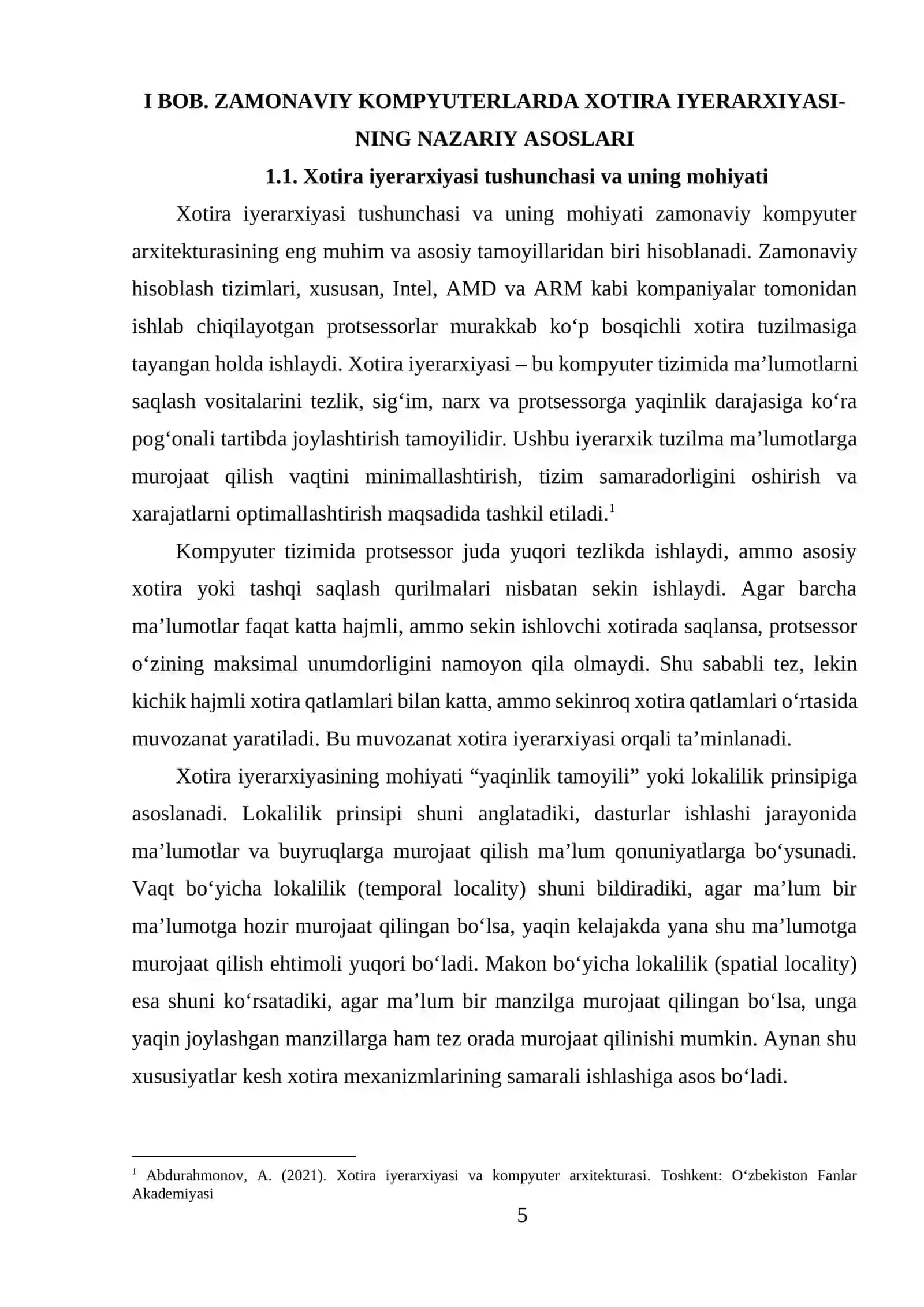 ZAMONAVIY KOMPYUTERLARDA XOTIRA IYERARXIYASI 4
