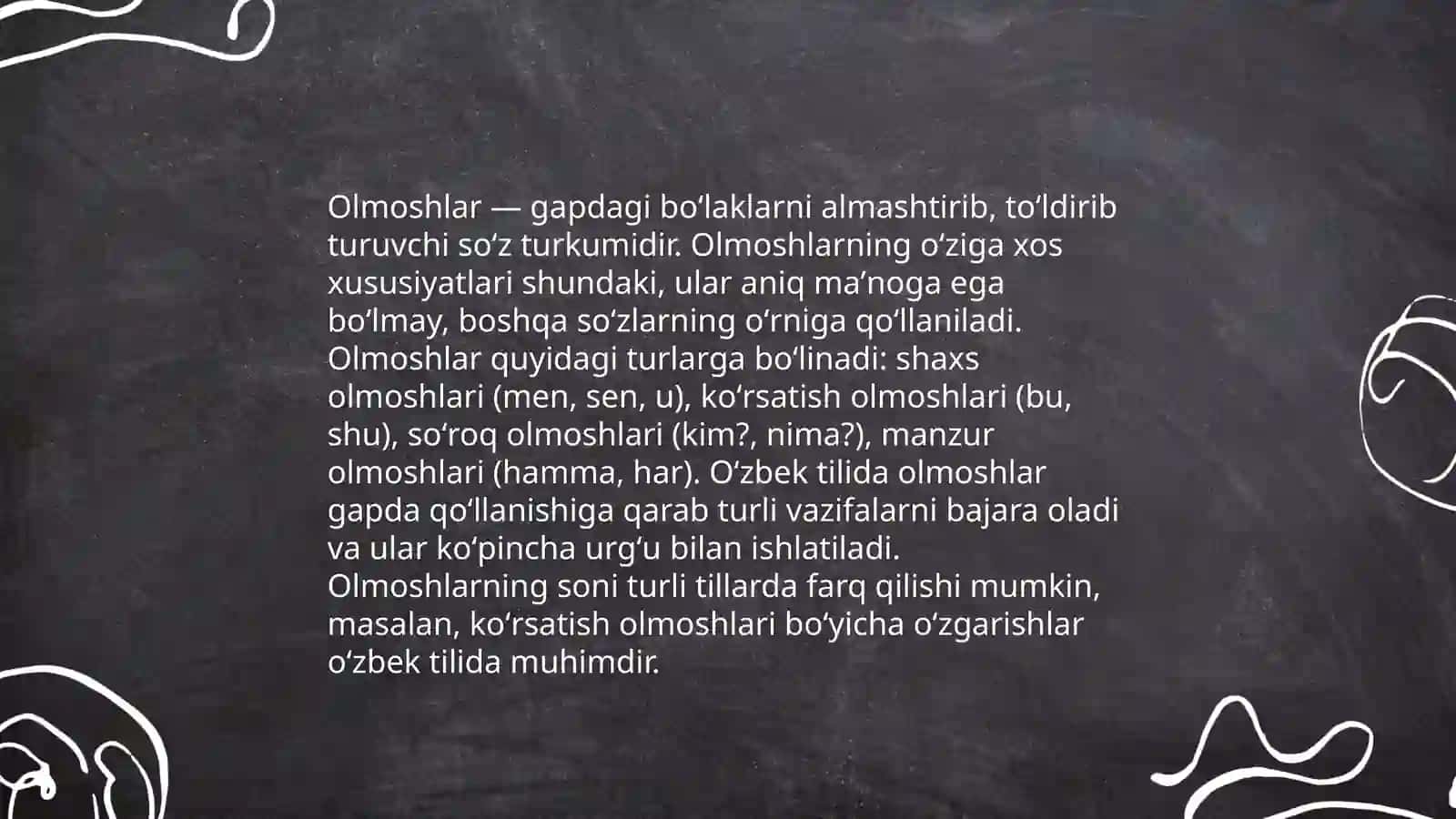 Boshlang'ich sinfda olmosh soʻz turkumini oʻrganish metodikasi 4